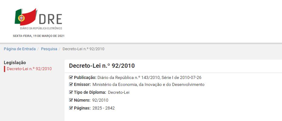Exercício das atividades de serviços