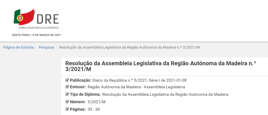 Orçamento da ALRAM para 2021